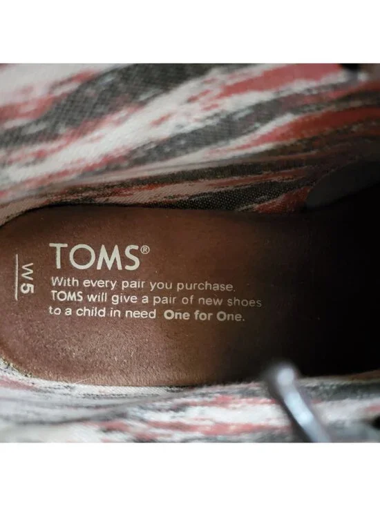 TOMS Embossed Suede Desert Wedge Casual Ankle Booties Taupe Women's Size 5 - Picture 14 of 15